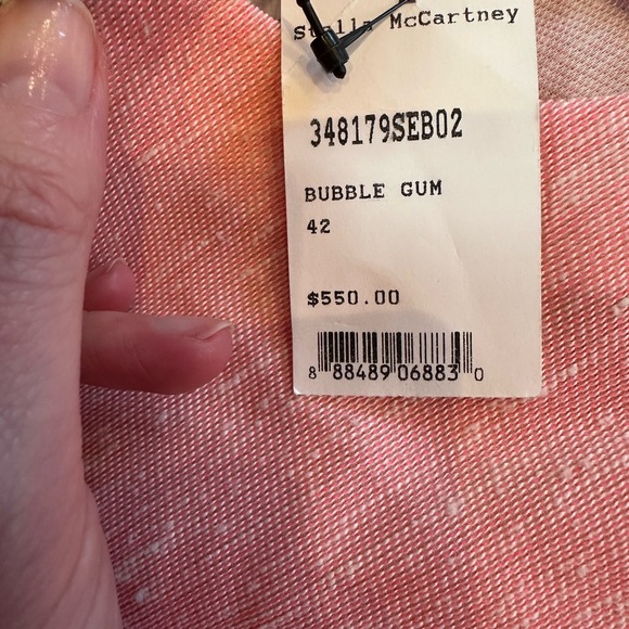 STELLA McCARTNEY NWT Size M/IT 42Pink Rayon Silk Blend Crew Neck Boxy Casual Top - Picture 4 of 6